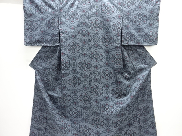 未使用品　華紋模様織り出し西陣伝承紬着物アンサンブル